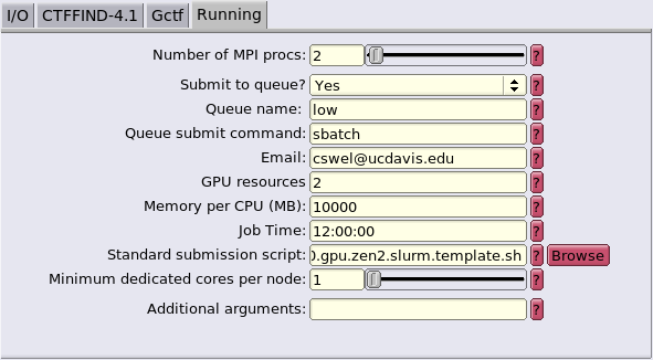 Relion GUI running screen, GPU version